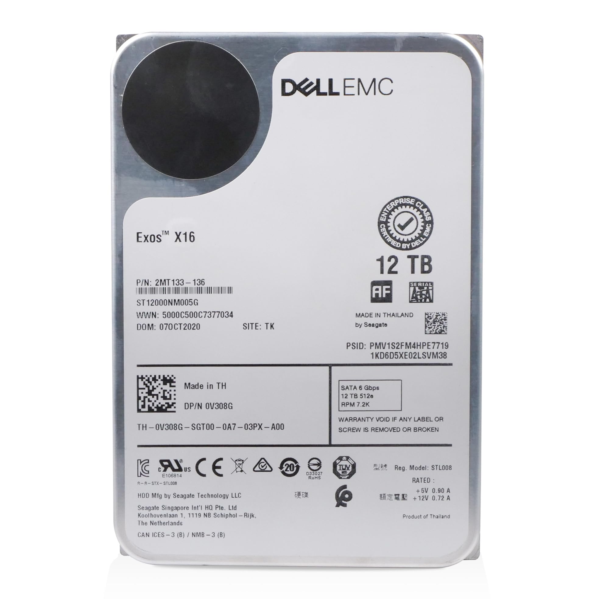 Amazon.com: Dell/Seagate Exos X16 12TB ST12000NM005G 7.2K RPM SATA